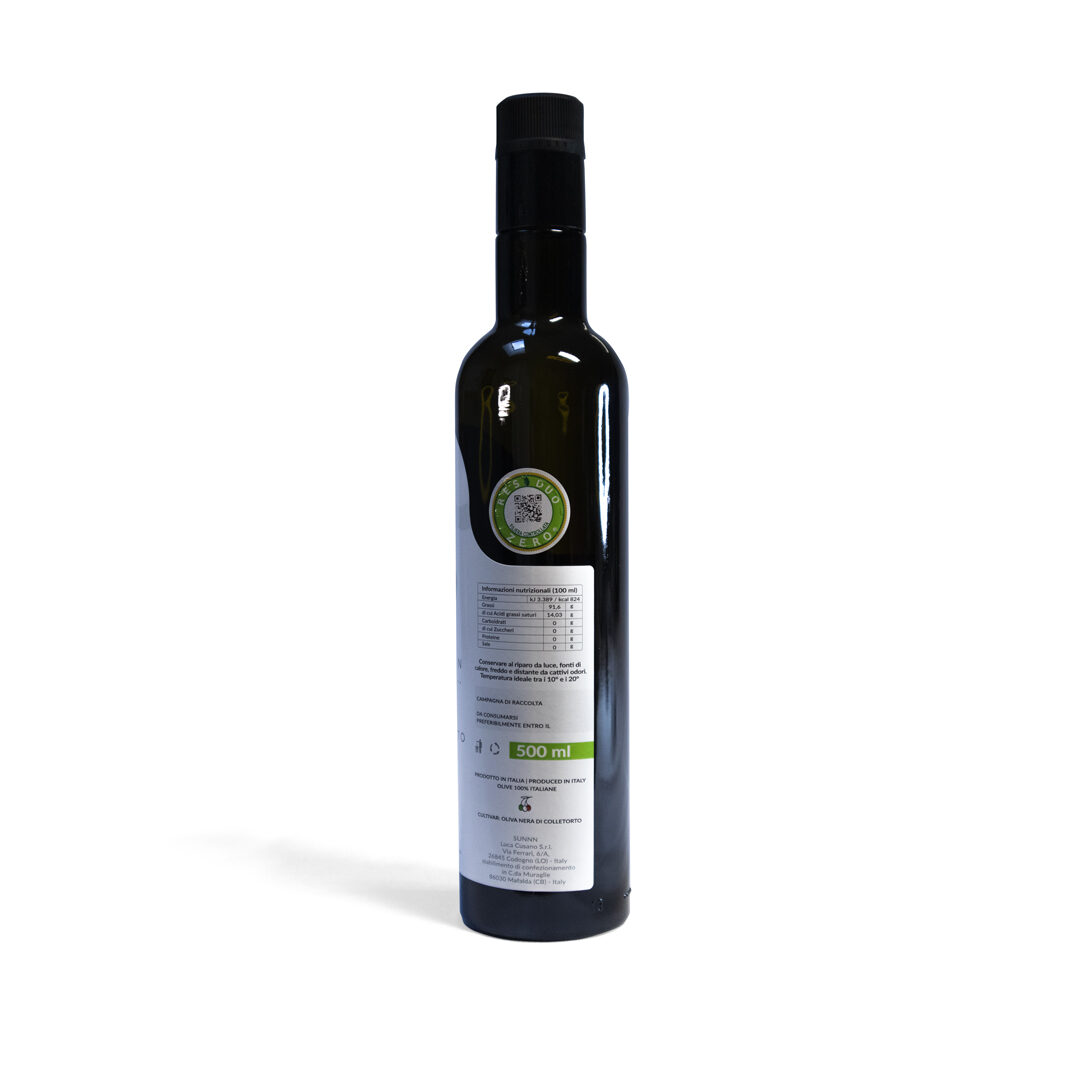 olio extravergine oliva sunnn colletorto  ml QR residuo zero